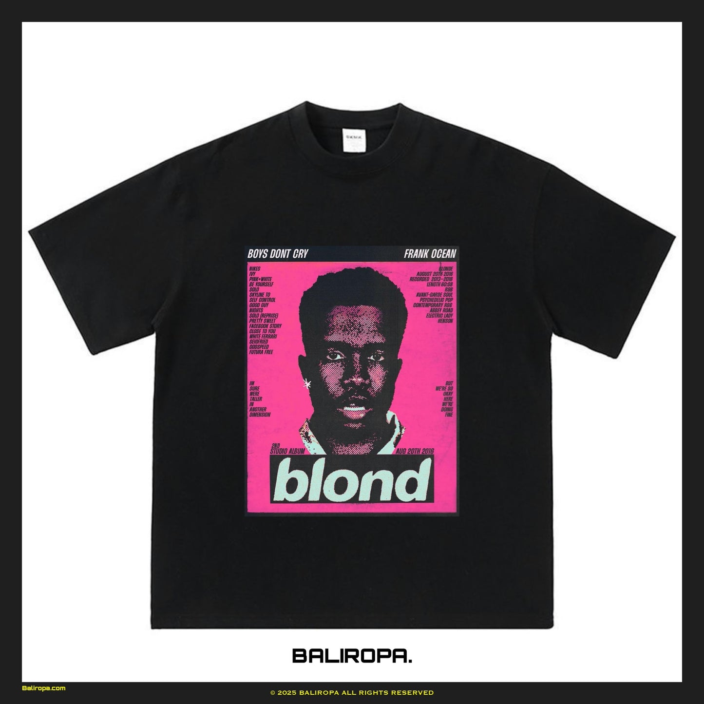 Frank Ocean “Blond” Tribute Tee – Limited Edition